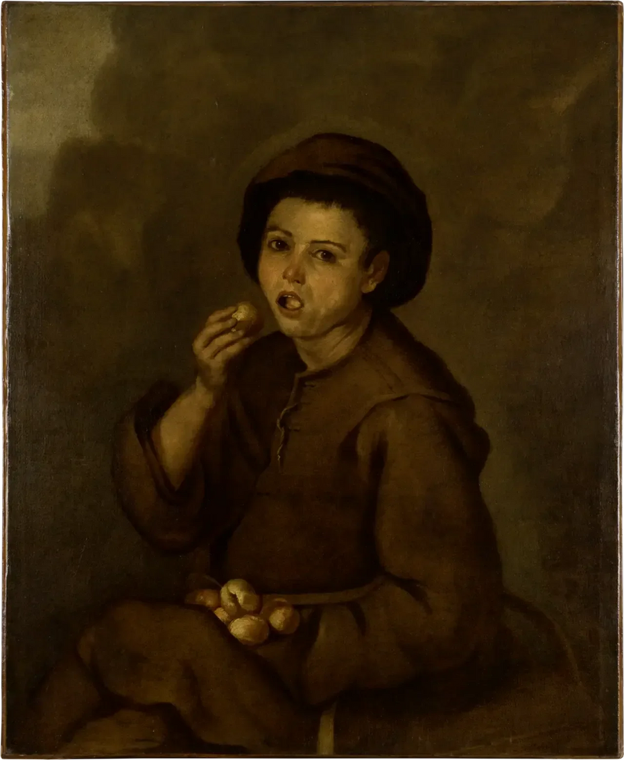 Dreng, der spiser ferskner - Bartolomé Esteban Murillo