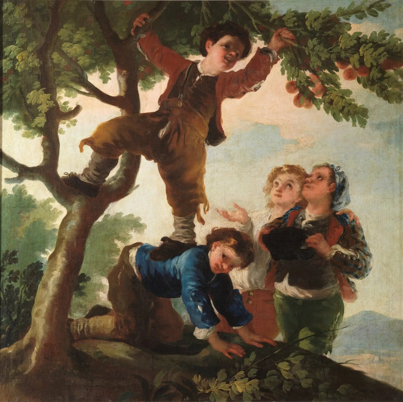 Drenge, der plukker frugter - Francisco de Goya