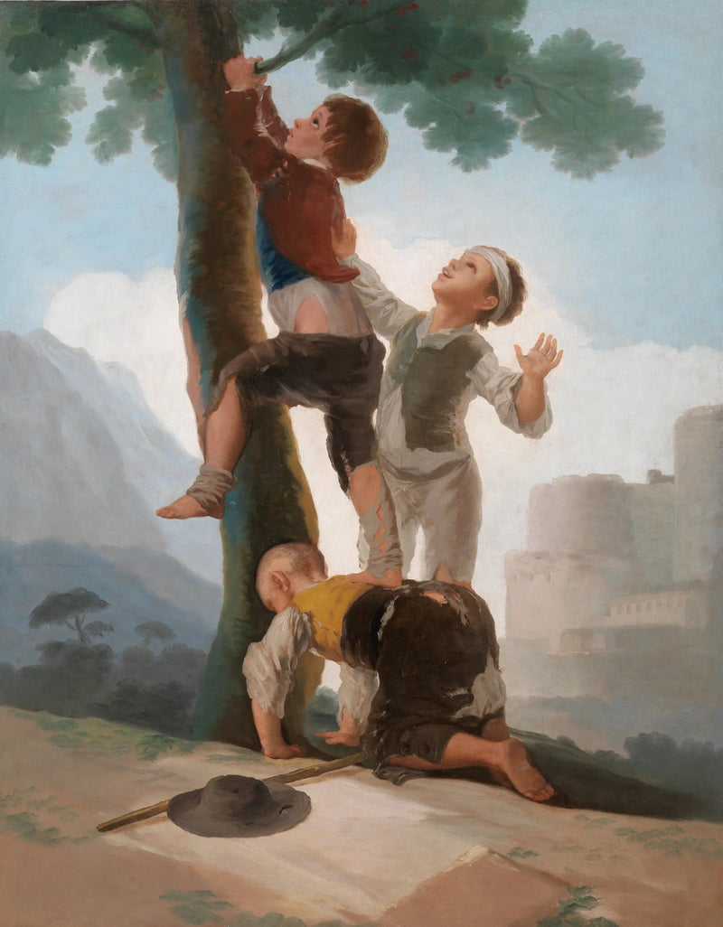 Drenge, der klatrer op i et træ - Francisco de Goya