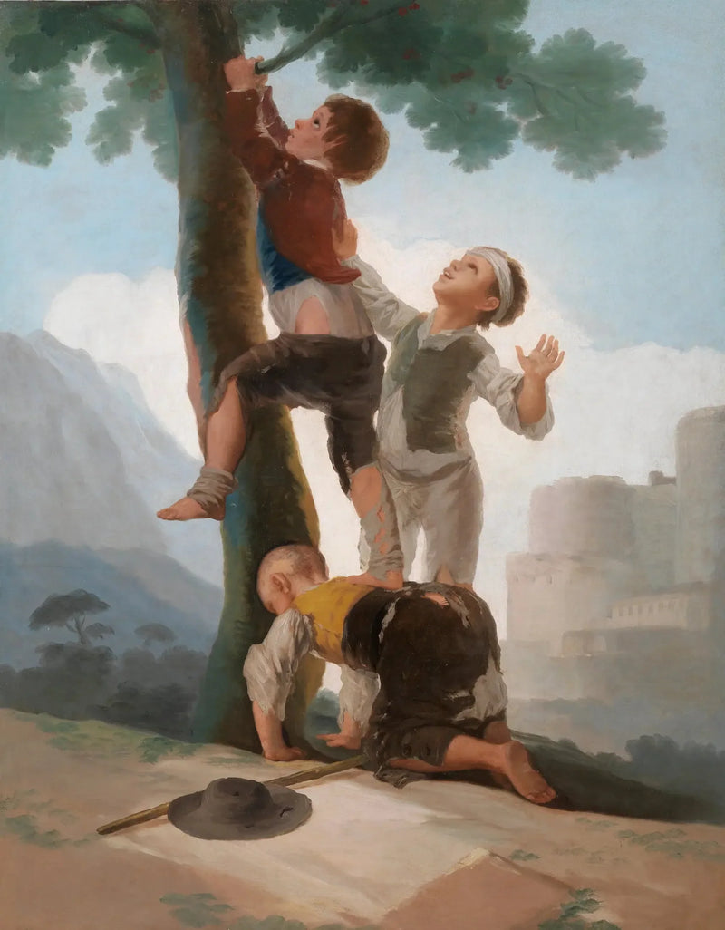 Drenge, der klatrer op i et træ - Francisco de Goya