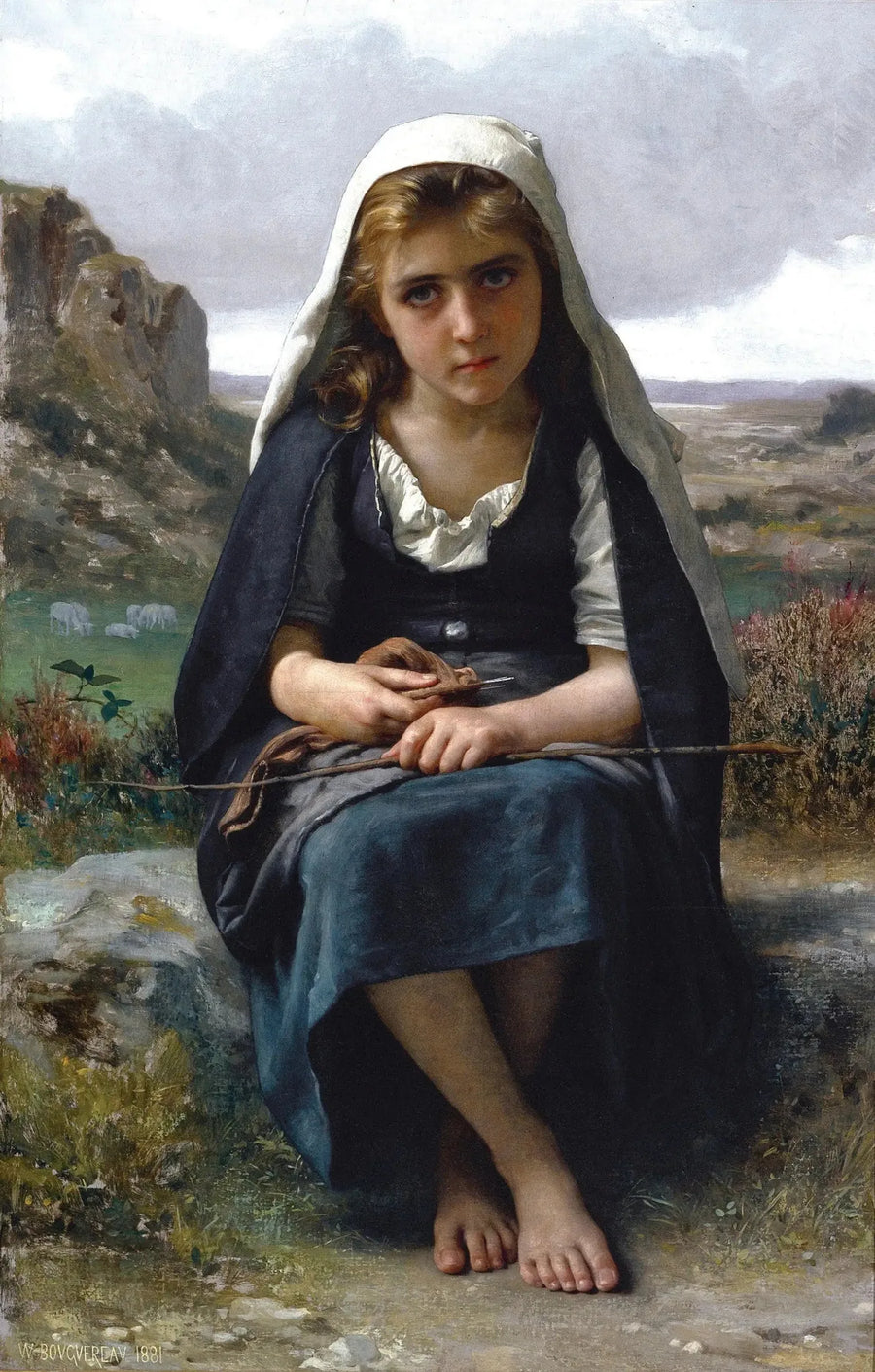 Fårehyrde - Bouguereau