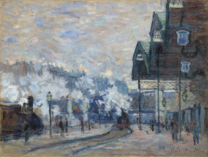 Gare Saint-Lazare, udvendig udsigt W446 - Claude Monet