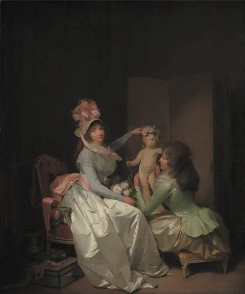 Garnérende den lille statue af Cupid - Louis-Léopold Boilly