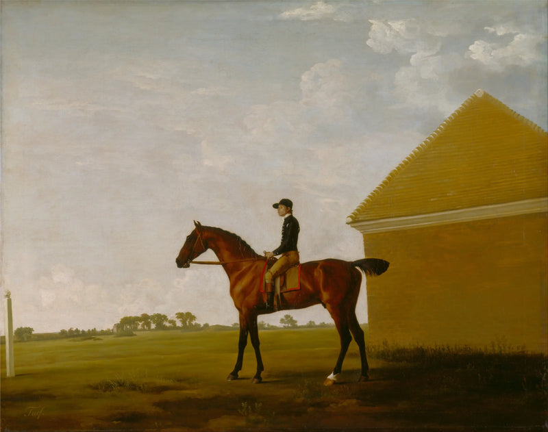 Gazon, med jockey på plads, i Newmarket - George Stubbs