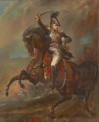 General fra Første Empire angriber fjenden - Théodore Géricault
