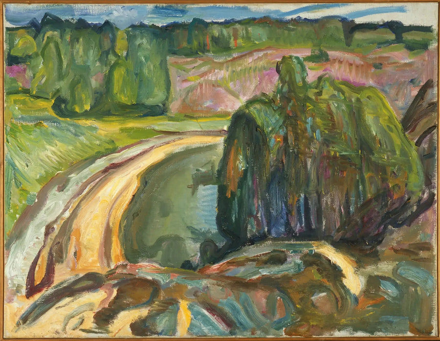 Enebærtræer ved kysten - Edvard Munch