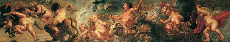Geni der leger med dyr - Peter Paul Rubens