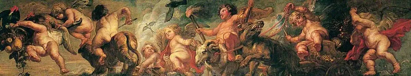 Geni der leger med dyr - Peter Paul Rubens