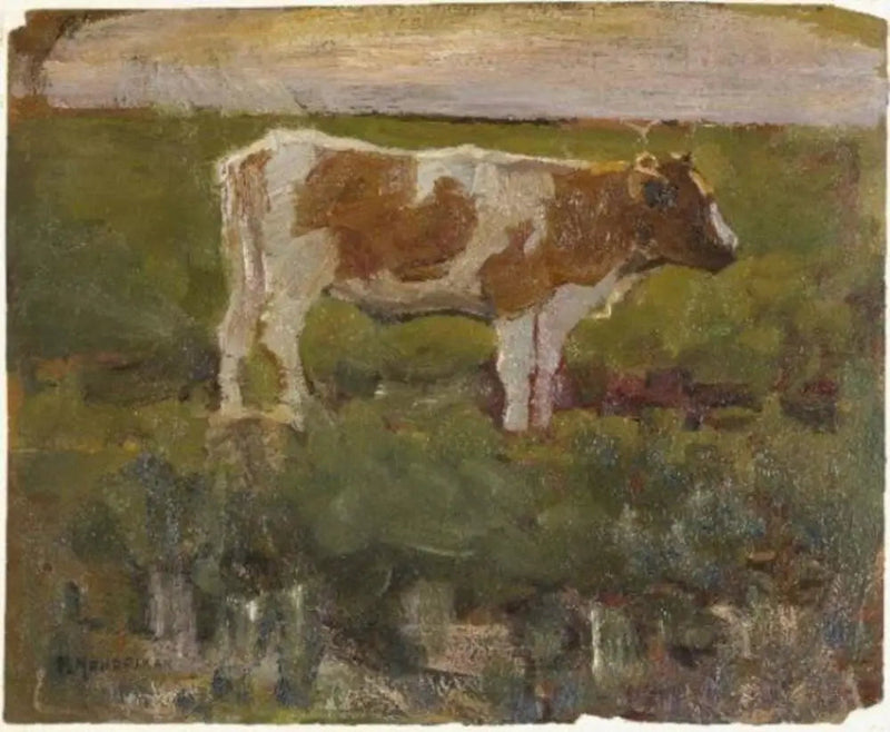 Brun og hvid kvie - Piet Mondrian