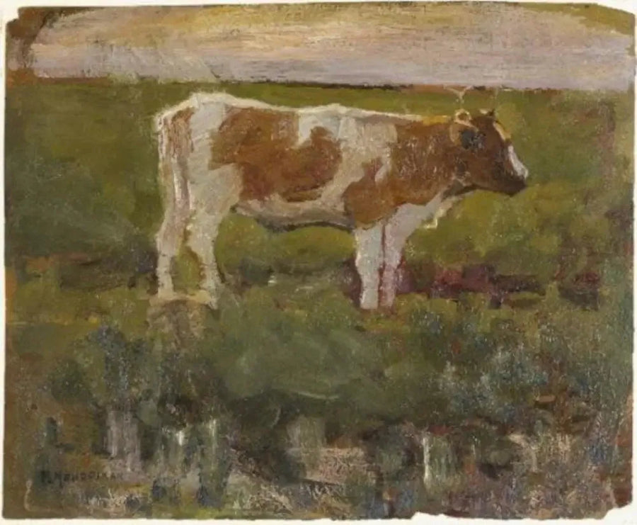 Brun og hvid kvie - Piet Mondrian