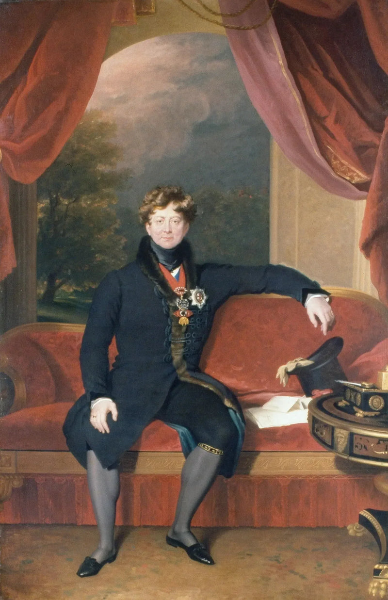 George IV (1762–1830), siddende, i morgenkostume - Thomas Lawrence