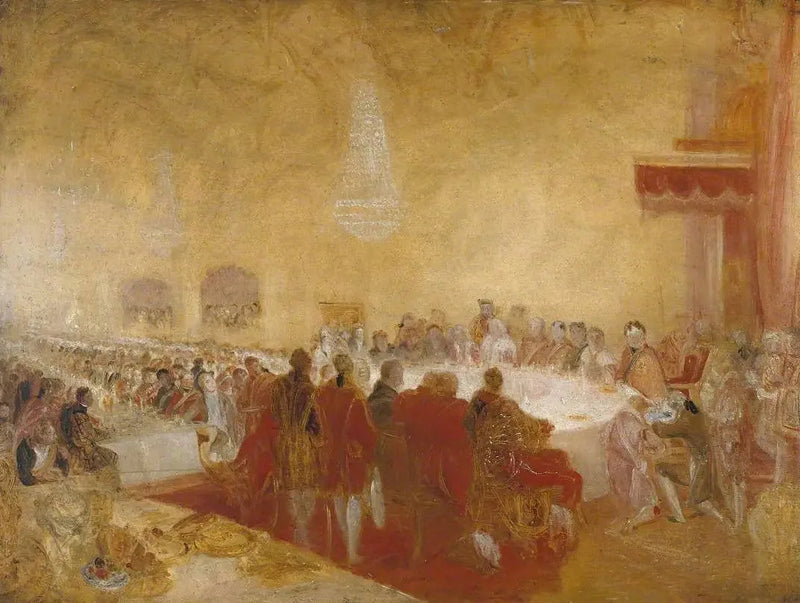 George IV ved Provostens banket i Parlamentshuset, Edinburgh - J. M. W. Turner