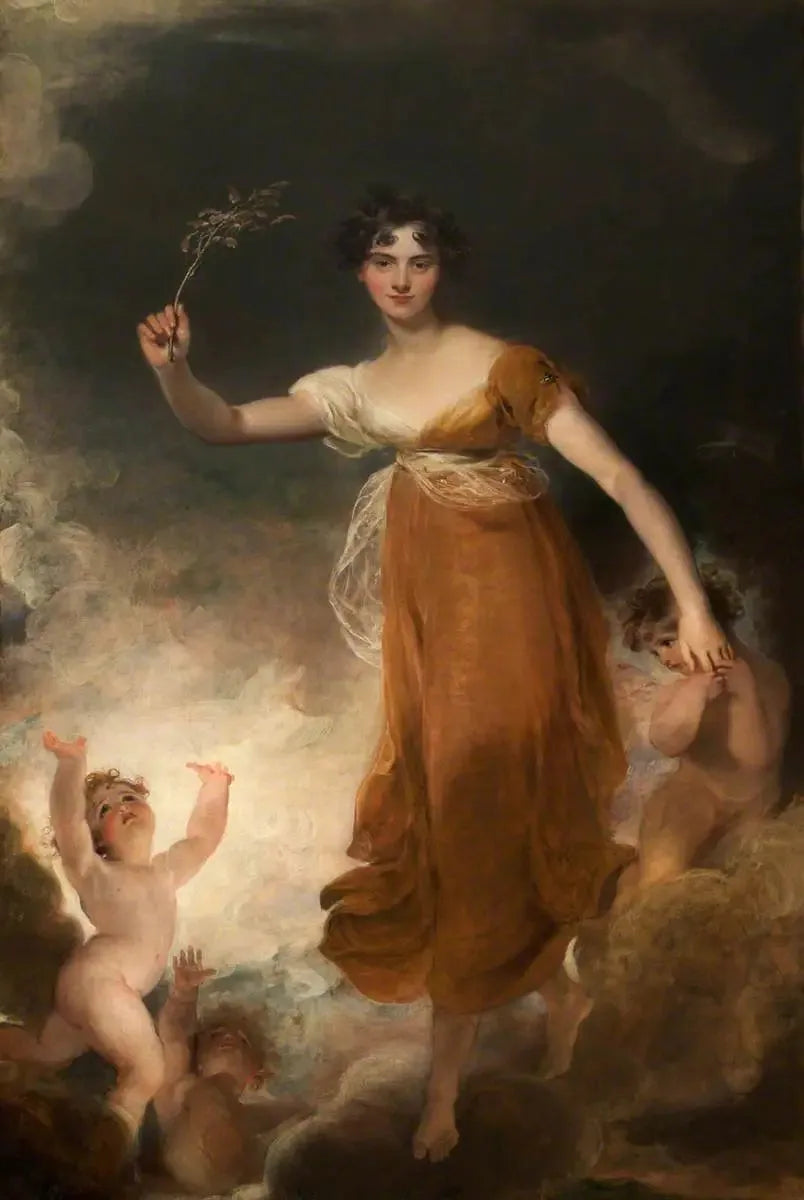 Georgiana Maria Leicester (1793-1859), Lady de Tabley, dans le rôle de « Hope » - Thomas Lawrence image 1 reproduction artisanale de tableau