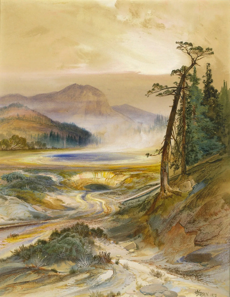 Geyser Excelsior, Yellowstone Park - Thomas Moran