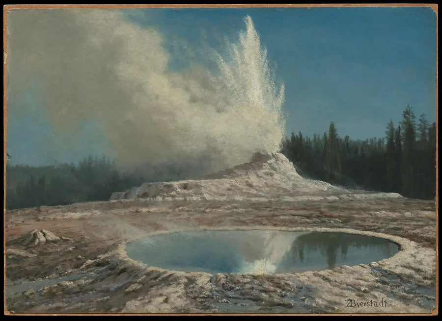 Geyser, Yellowstone-parken - Albert Bierstadt