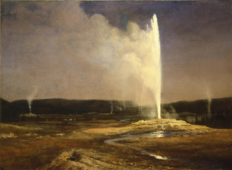 Geysers i Yellowstone - Albert Bierstadt