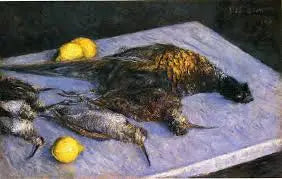 Fjerkræ og citroner - Gustave Caillebotte