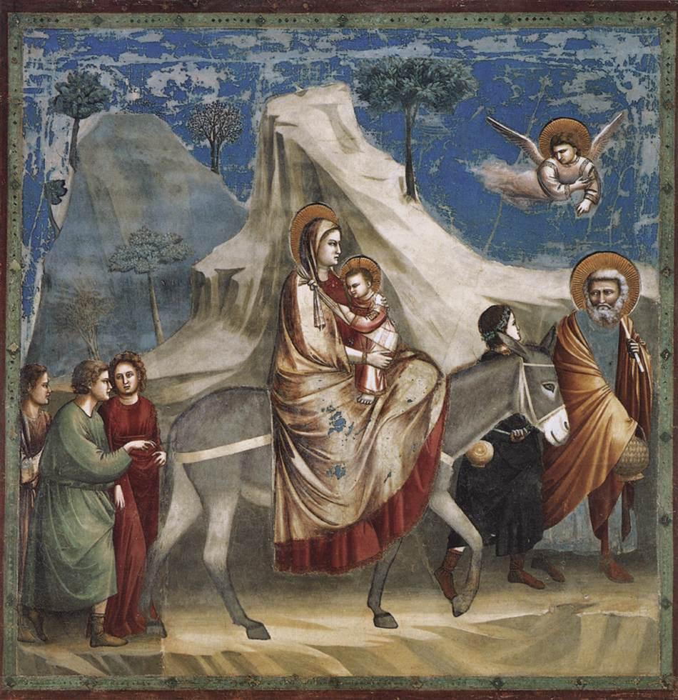 La Fuite en Égypte - Giotto di Bondone