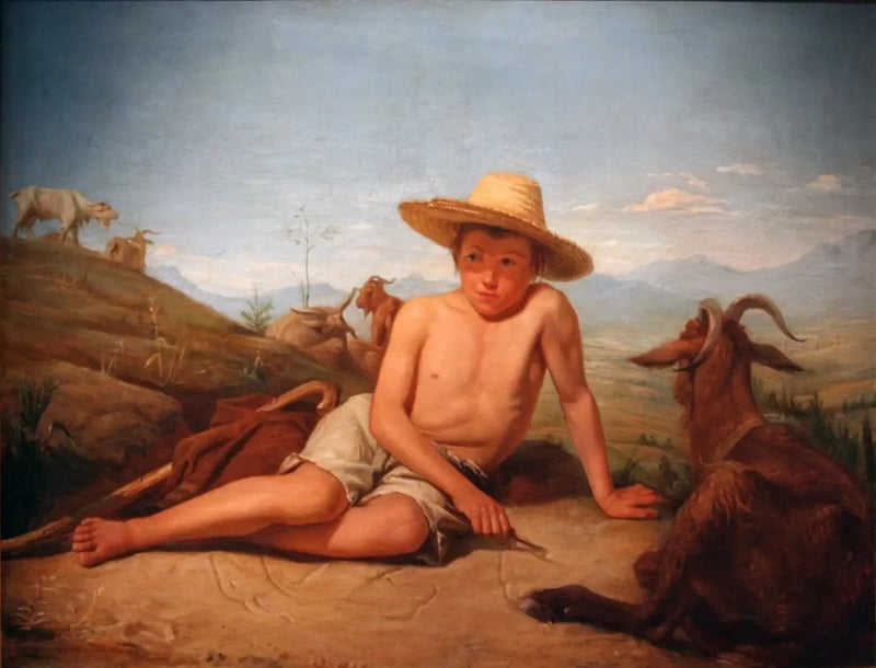 Giotto der passer får - Léon Bonnat