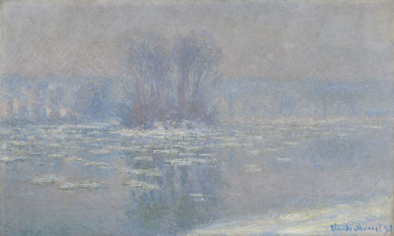 Isklumper ved Bennecourt - Claude Monet