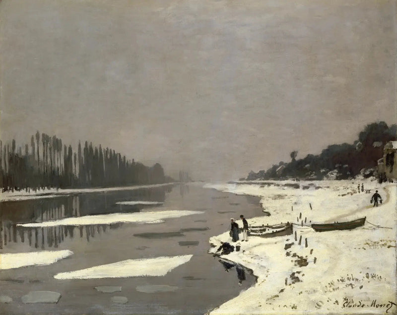 Isklumper i Bougival - Claude Monet