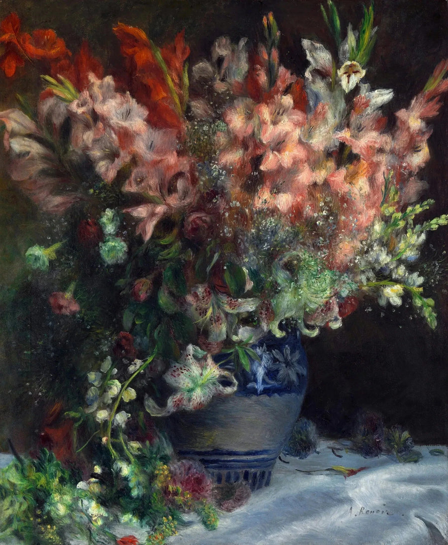 Gladioler i en vase - Pierre-Auguste Renoir