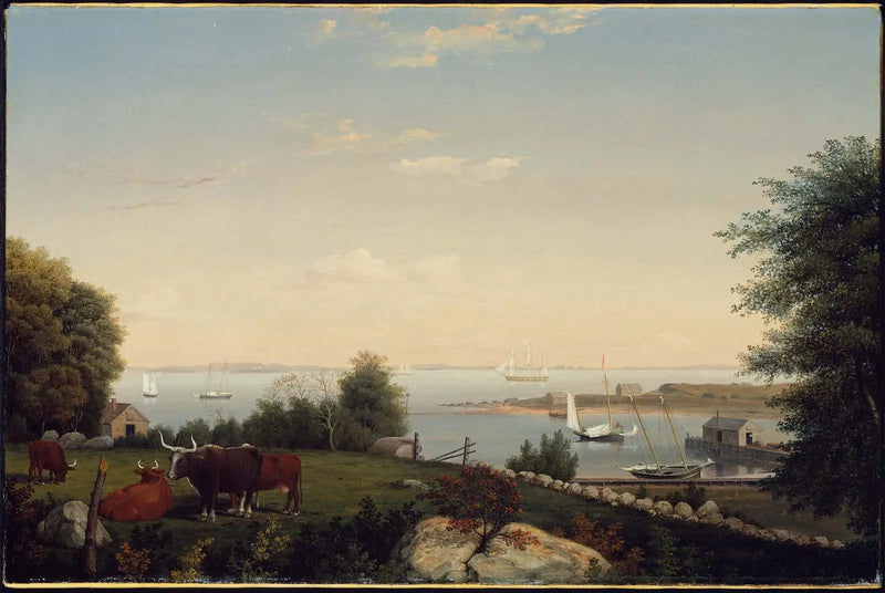 Gloucester fra Brookbank - Fitz Henry Lane