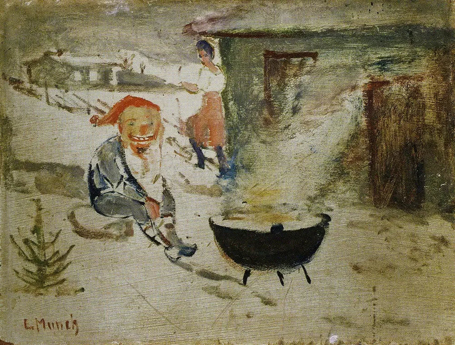 Gobelin med julesuppe - Edvard Munch