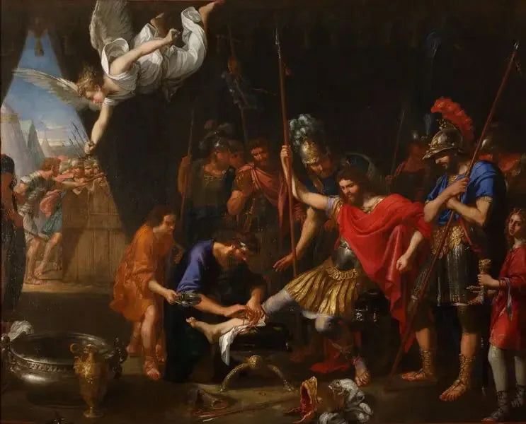 Godefroy de Bouillon plejet af en engel - Pierre Mignard