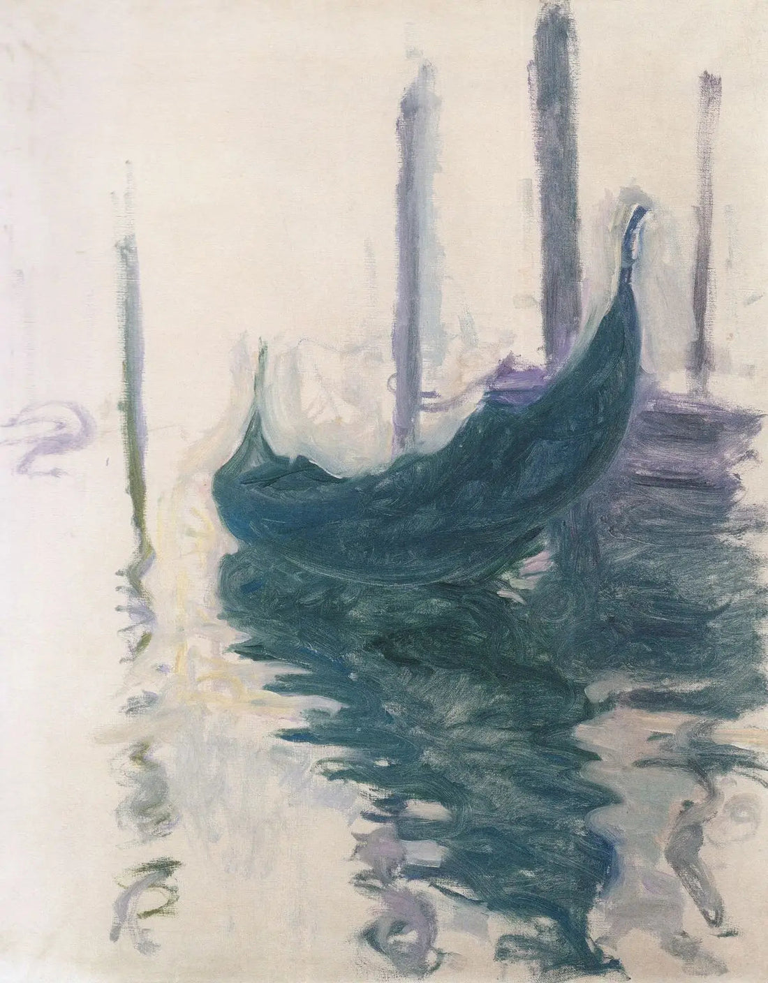 Gondoler i Venedig - Claude Monet