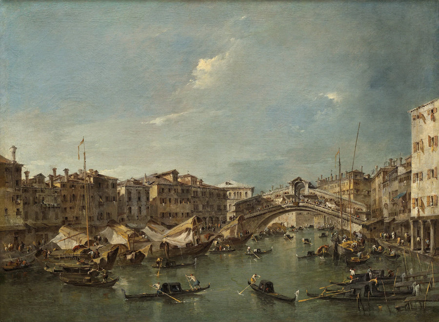 Grand Canal med Rialto-broen, Venedig - Francesco Guardi