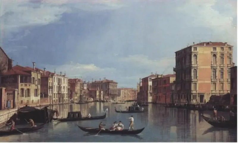 Grand Canal mod øst, fra Palais Bembo til Palais Vendramin-Calergi - Canaletto