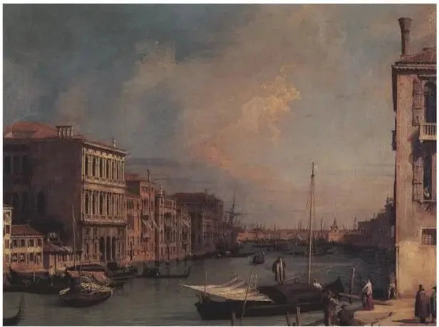 Grand Canal set fra øst fra Campo S. Vio - Canaletto