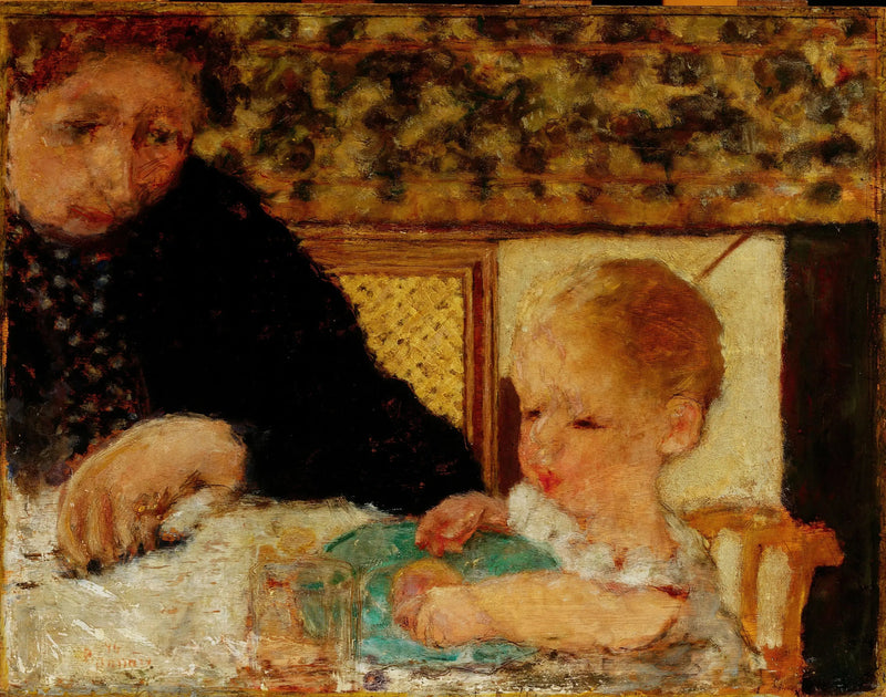 Bedstemor med et barn - Pierre Bonnard