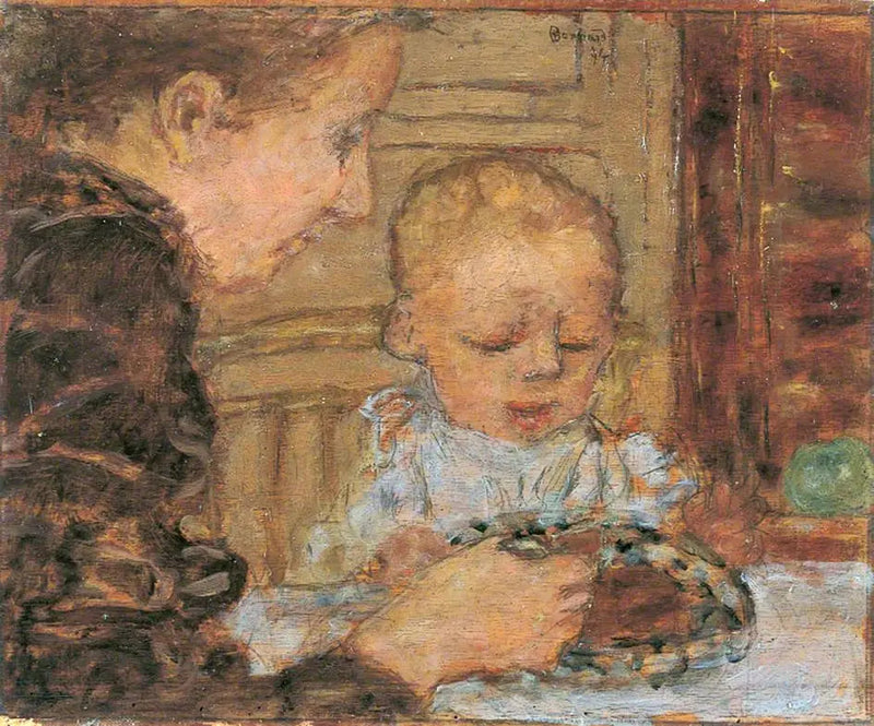 Bedstemor og barn - Pierre Bonnard
