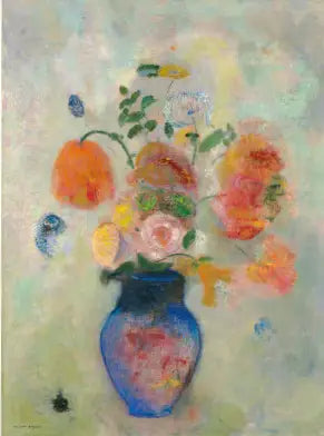 Stor vase med blomster - Odilon Redon