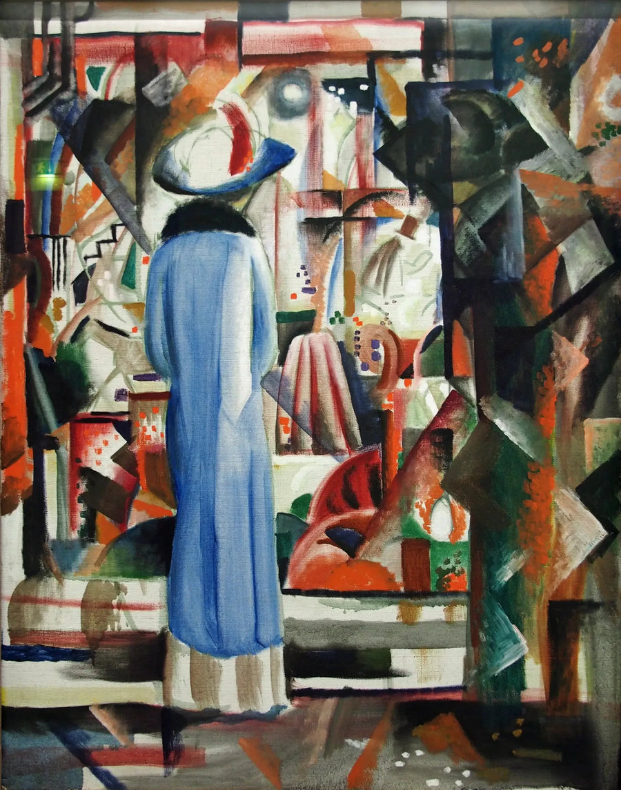 Stor skinnende vitrineskab - August Macke