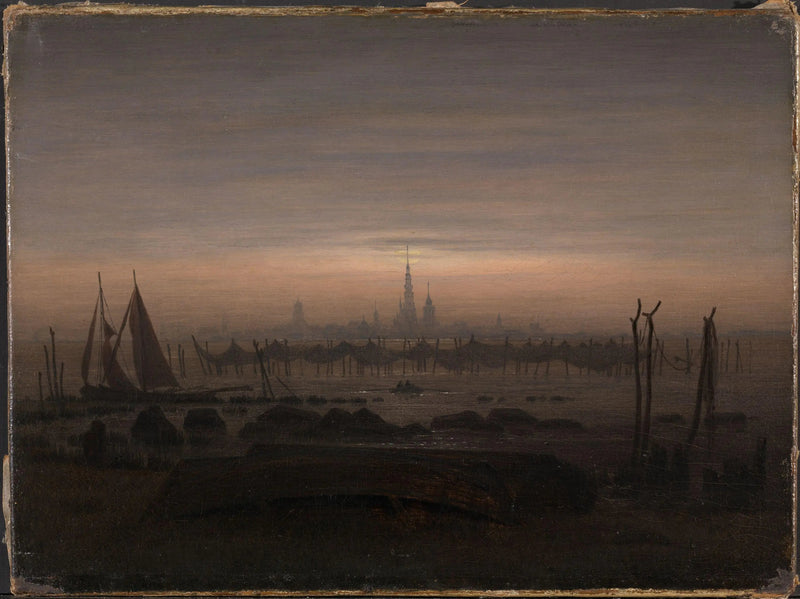 Greifswald i måneskin - Caspar David Friedrich