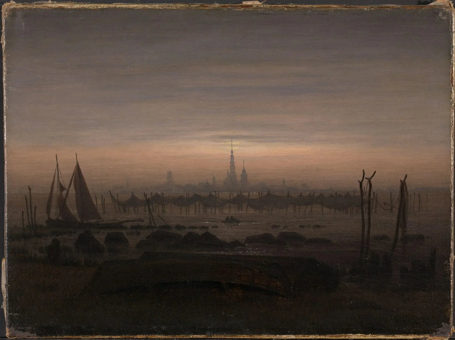 Greifswald i måneskin - Caspar David Friedrich