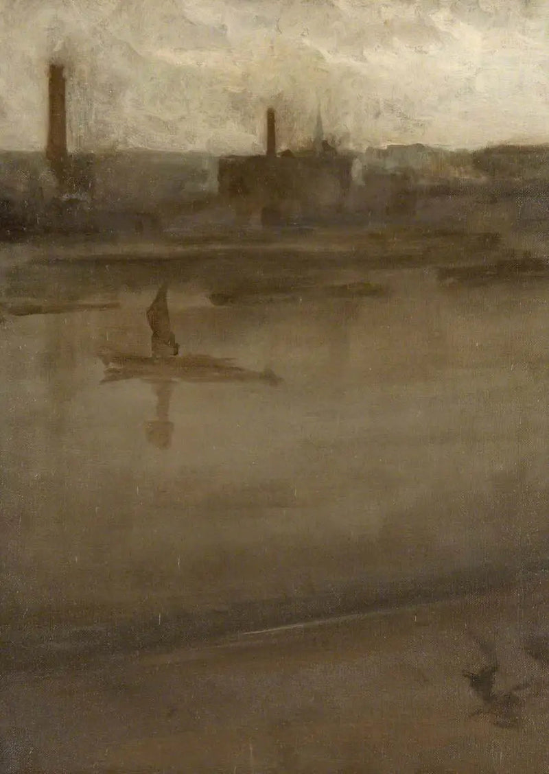 Grå og sølv: Themsen - James Abbott McNeill Whistler