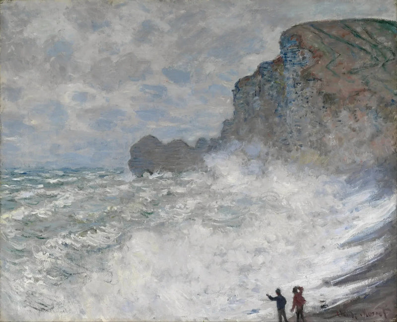 Dårligt vejr i Étretat W826 - Claude Monet
