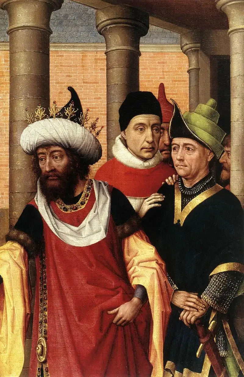 Gruppe af mænd (fragment) - Rogier van der Weyden