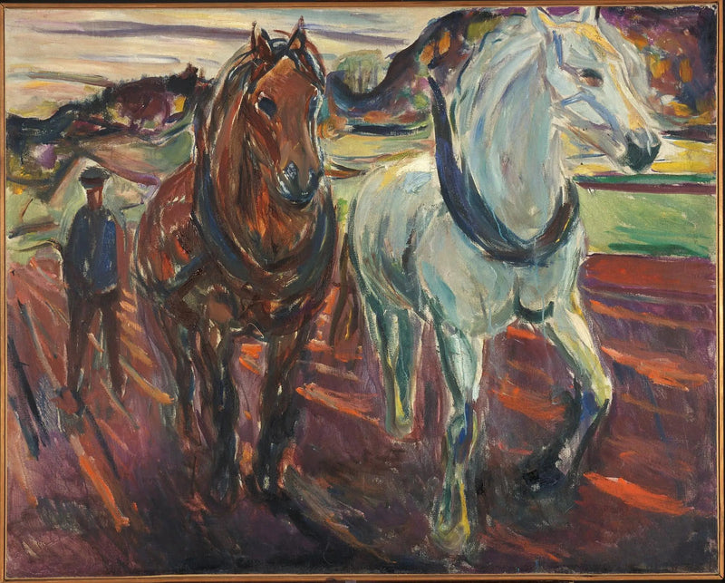Træk hestegruppe - Edvard Munch