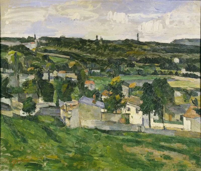 Gruppe af huse, landskab fra Île-de-France - Paul Cézanne