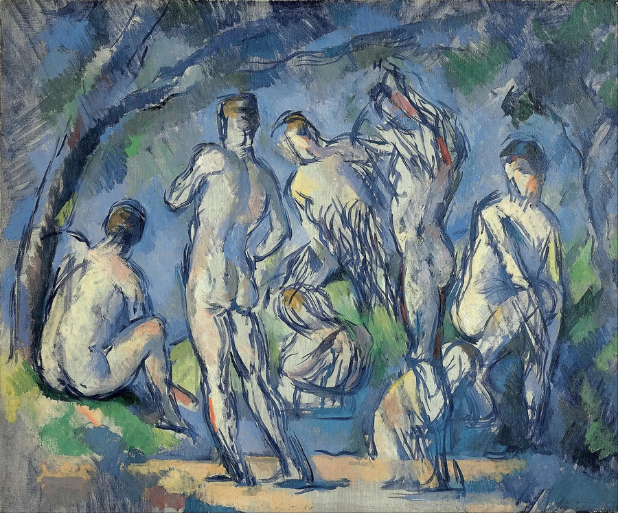 Gruppe af syv badende - Paul Cézanne