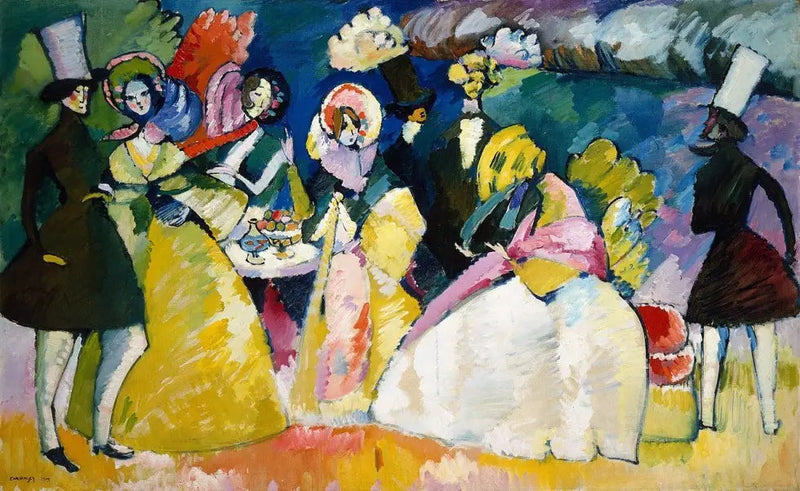 Gruppe i crinoliner - Vassily Kandinsky