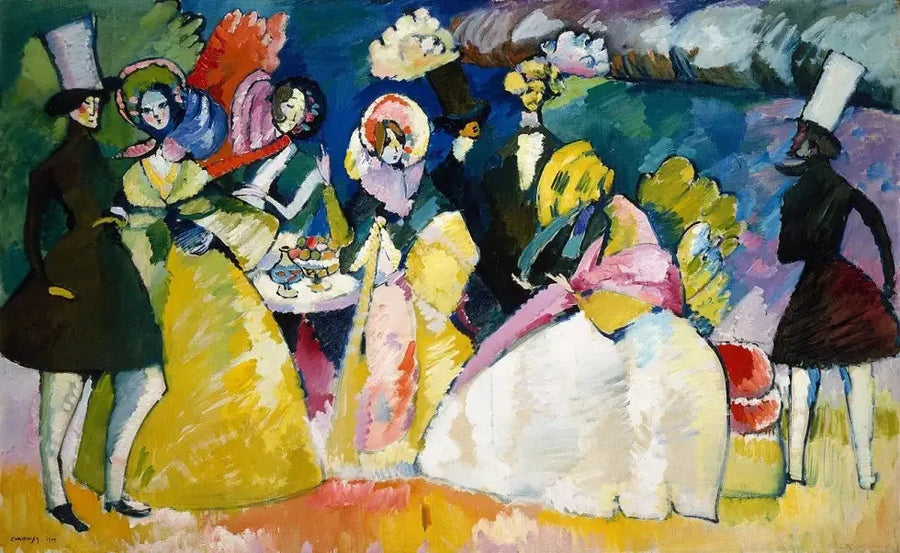 Gruppe i crinoliner - Vassily Kandinsky