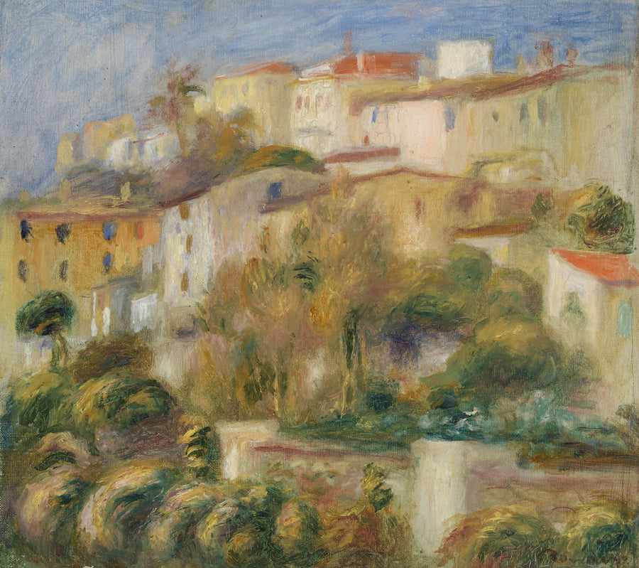 Huse på en bakke (Gruppe af huse på en skråning) - Pierre-Auguste Renoir