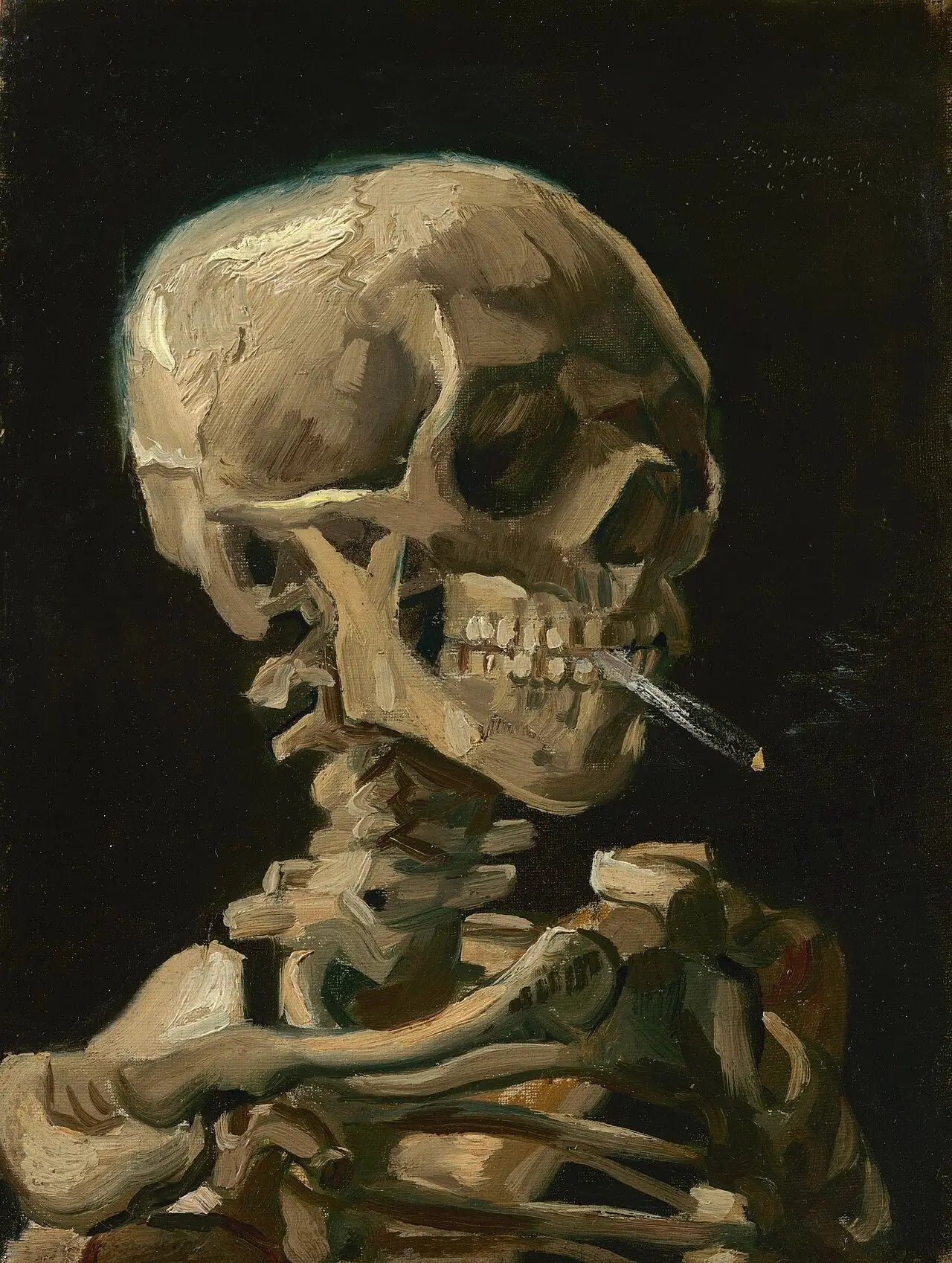 Reproduction du tableau « Grue avec cigarette allumée - Vincent van Gogh » par Alpha Reproduction en peinture à l’huile