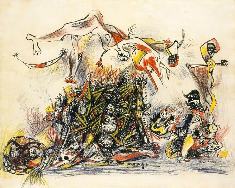 Guerre - Jackson Pollock image 1 copie de tableau peinte à la main